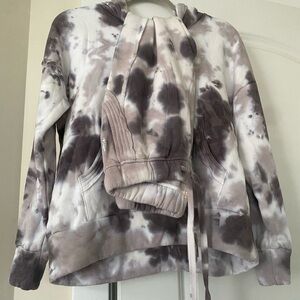 FP Movement by Free People Marble Tie-Dye Hoodie - Black and White